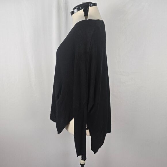 RDI Sweater Women's 1X Black Knit Long Sleeve High Low Hemline Pockets NWT - Picture 15 of 16